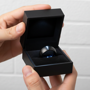 Black Brushed Tungsten Carbide Men's Wedding Band-Black Diamonds New York