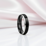 Black Cool Men's Titanium Wedding Band-Black Diamonds New York