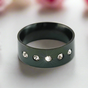 Round Diamond Black Men's Wedding Band-Black Diamonds New York