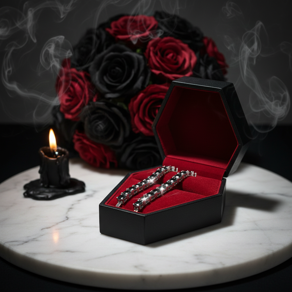 Black Diamond Option Tennis Necklace-Black Diamonds New York