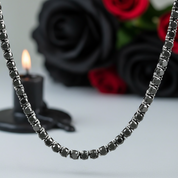 Black Diamond Tennis Necklace-Black Diamonds New York