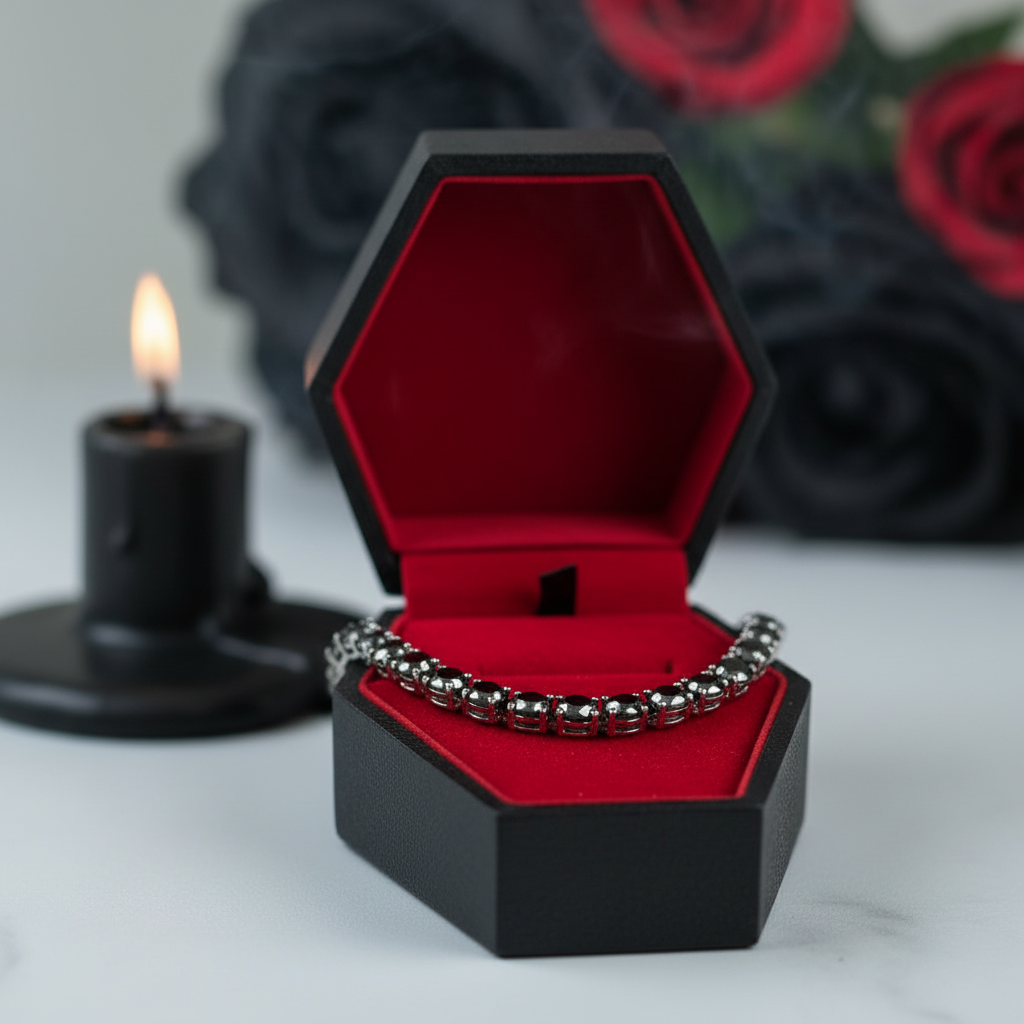 Black Diamond Option Tennis Necklace-Black Diamonds New York