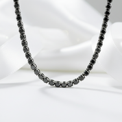Black Diamond Tennis Necklace-Black Diamonds New York
