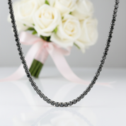 Black Diamond Tennis Necklace-Black Diamonds New York
