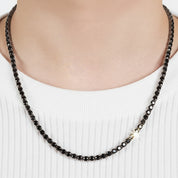 Black Diamond Tennis Necklace-Black Diamonds New York