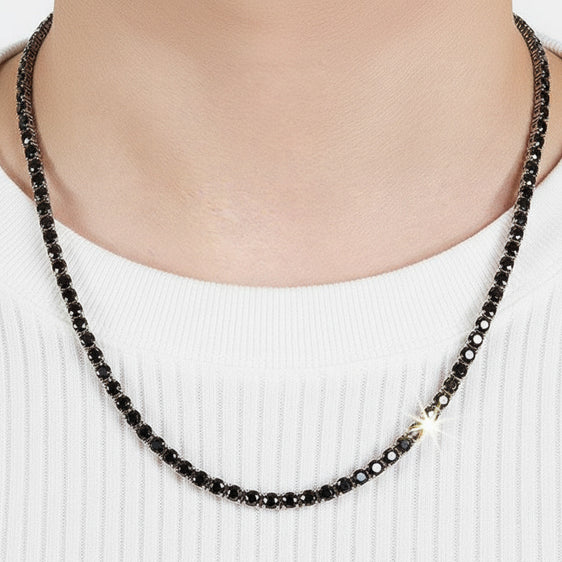 Black Diamond Tennis Necklace – Black Diamonds New York