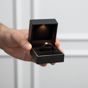Black Flat Tungsten Carbide Men's Wedding Band-Black Diamonds New York