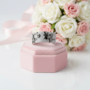 Black Flowers with Diamond Options Ring-Black Diamonds New York
