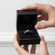 Black & Gold Matte Men's Tungsten Wedding Band-Black Diamonds New York