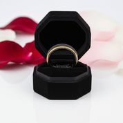 Black & Gold Matte Men's Tungsten Wedding Band-Black Diamonds New York