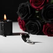 Black Heart Little Devil Punk Diamond Charm Pendant-Black Diamonds New York