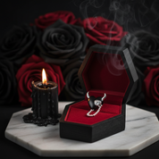Black Heart Little Devil Punk Diamond Option Charm Pendant-Black Diamonds New York