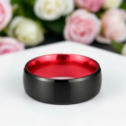 Black Men's 8mm Tungsten Wedding Band-Black Diamonds New York