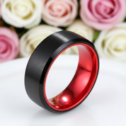 Black Men's 8mm Tungsten Wedding Band-Black Diamonds New York