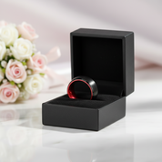 Black Men's 8mm Tungsten Wedding Band-Black Diamonds New York
