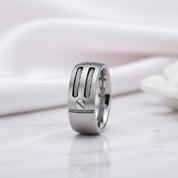 Black Punk Titanium Men's Wedding Band-Black Diamonds New York