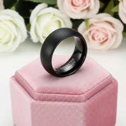 Black Punk Tungsten Men's Wedding Band-Black Diamonds New York