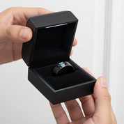 Black Pure Carbon Fiber Wedding Band-Black Diamonds New York