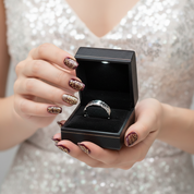 Black Round Cut Diamond Option Band-Black Diamonds New York