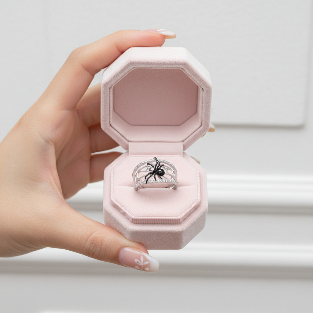 Black Spider Jewelry Set-Black Diamonds New York