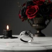 Black Spider Micro Paved Diamond Ring-Black Diamonds New York