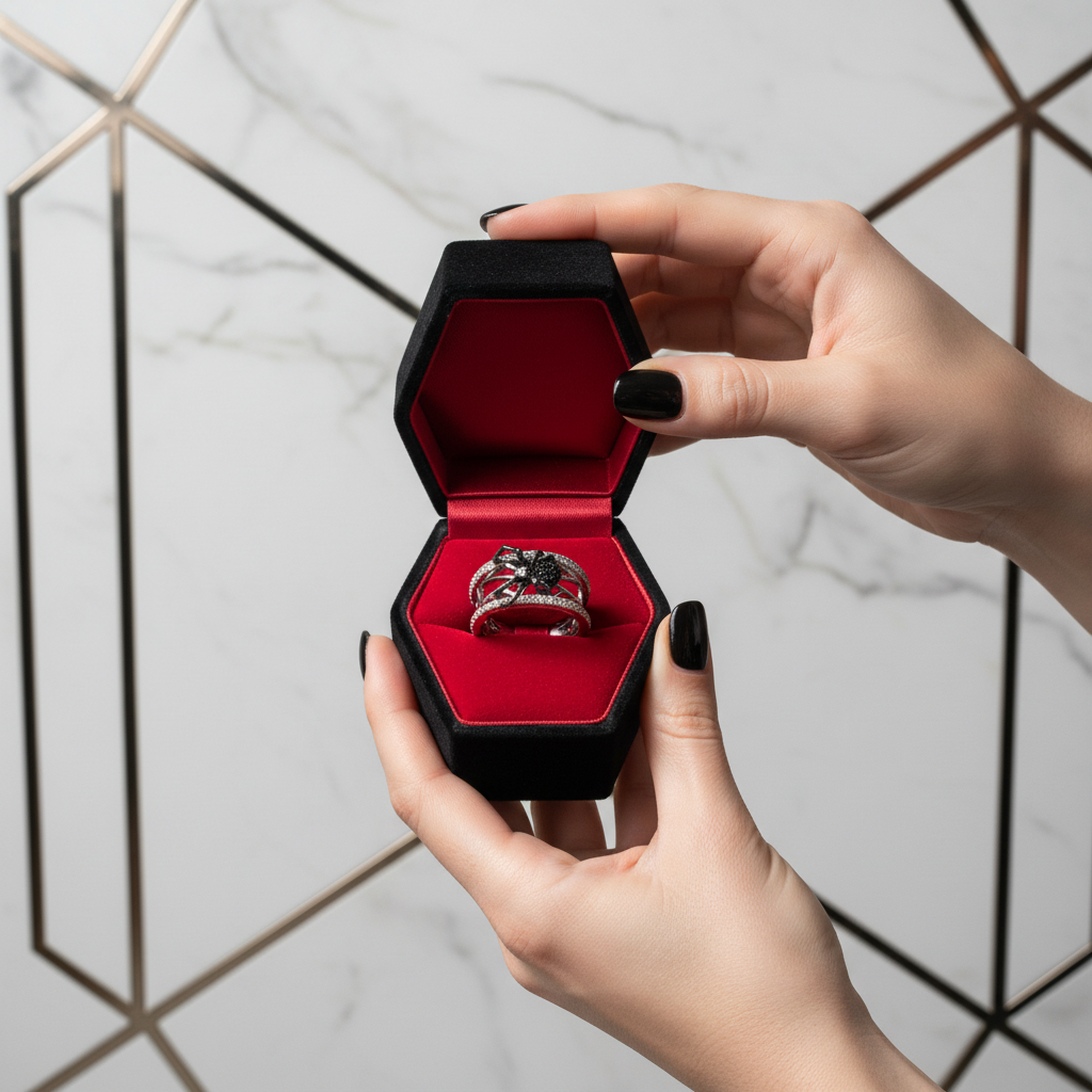 Black Spider Micro Paved Diamond Option Ring-Black Diamonds New York