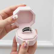 Black Spinel with Diamond Option Ring-Black Diamonds New York