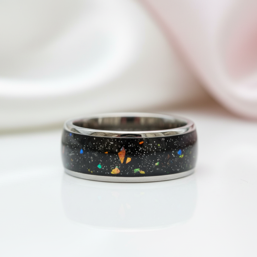 Black Tungsten 8mm Wedding Band-Black Diamonds New York