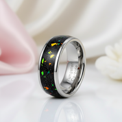 Black Tungsten 8mm Wedding Band-Black Diamonds New York