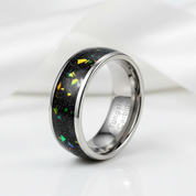 Black Tungsten 8mm Wedding Band-Black Diamonds New York