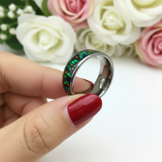 Black Tungsten 8mm Wedding Band-Black Diamonds New York