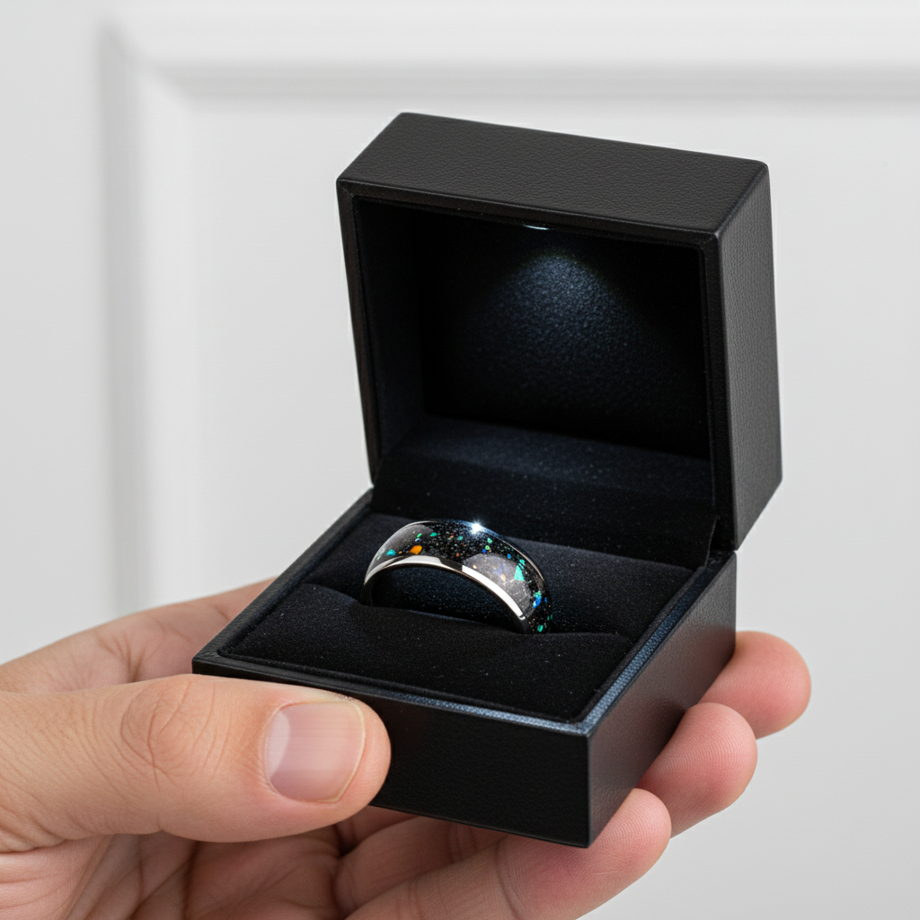 Black Tungsten 8mm Wedding Band-Black Diamonds New York