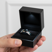 Black Tungsten 8mm Wedding Band-Black Diamonds New York