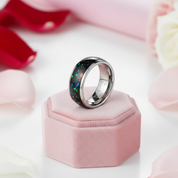 Black Tungsten 8mm Wedding Band-Black Diamonds New York