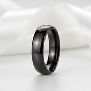Black Tungsten Carbide Men's Wedding Band-Black Diamonds New York