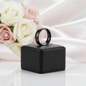 Black Tungsten Carbide Men's Wedding Band-Black Diamonds New York