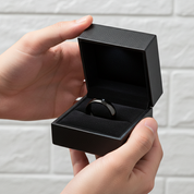 Black Tungsten Carbide Men's Wedding Band-Black Diamonds New York