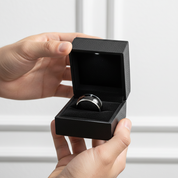 Black Tungsten Carbide Men's Wedding Band-Black Diamonds New York
