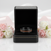 Black with Wood Line Tungsten Carbide Ring-Black Diamonds New York