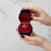 Eternal Vows Ring Set- Spider Web Coffin Cut Diamond Option Wedding Rings-Black Diamonds New York