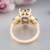 5.5ct Gray Certified Moissanite Engagement Ring-Black Diamonds New York