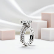 3ct Radiant Cut Diamond Bridal Ring Set-Black Diamonds New York