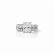 3ct Radiant Cut Diamond Option Bridal Ring Set-Black Diamonds New York