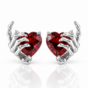 You’ve Got My Heart Forever Gothic Diamond Option Heart Earrings-Black Diamonds New York