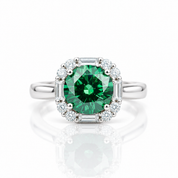 1 Carat Round Green Diamond Option Engagement Ring-Black Diamonds New York