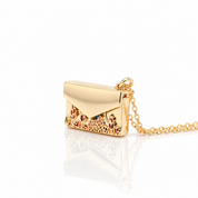Engraved Openable Book Locket Necklace-Black Diamonds New York