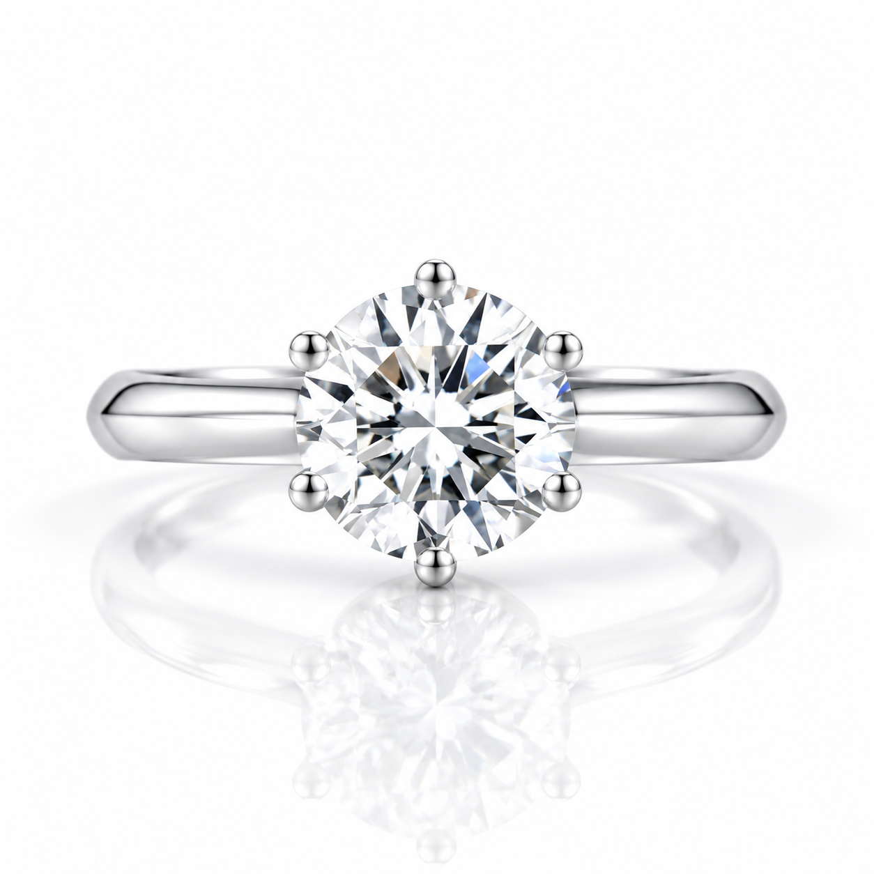 1.5ct Round Diamond Option Solitaire Ring-Black Diamonds New York