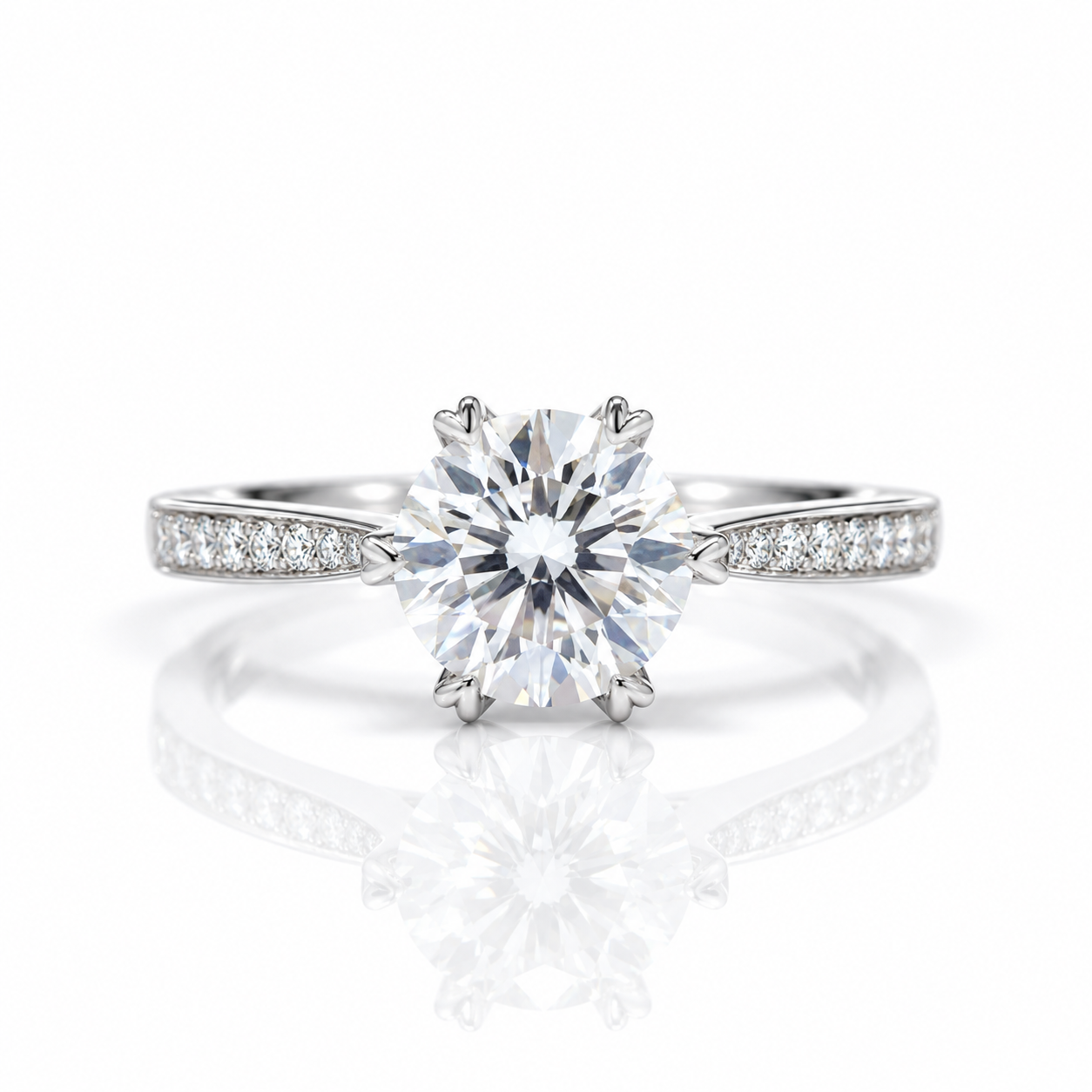 3ct Round Channel Diamond Option Engagement Ring-Black Diamonds New York