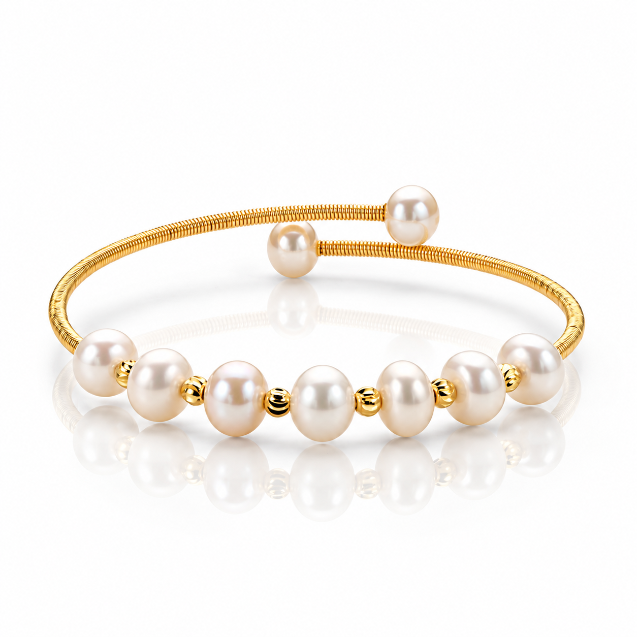 14k Gold Filled Freshwater Pearl Bracelet-Black Diamonds New York