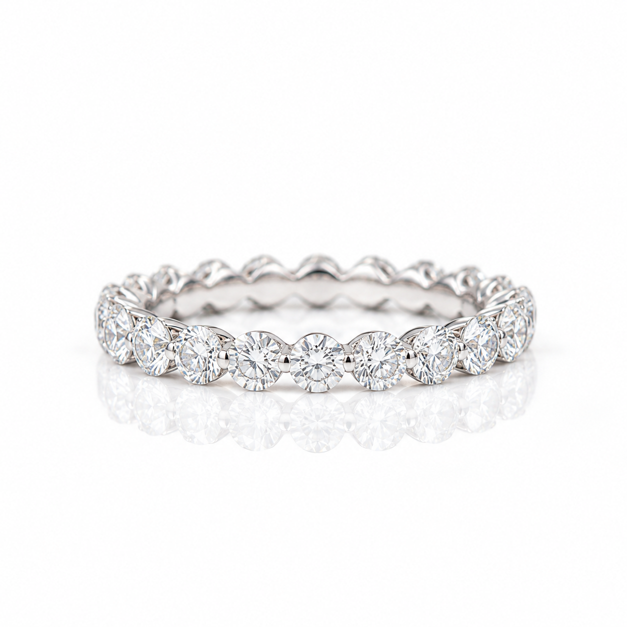 Eternity Round Cut Women's Stackable Wedding Band-Black Diamonds New York